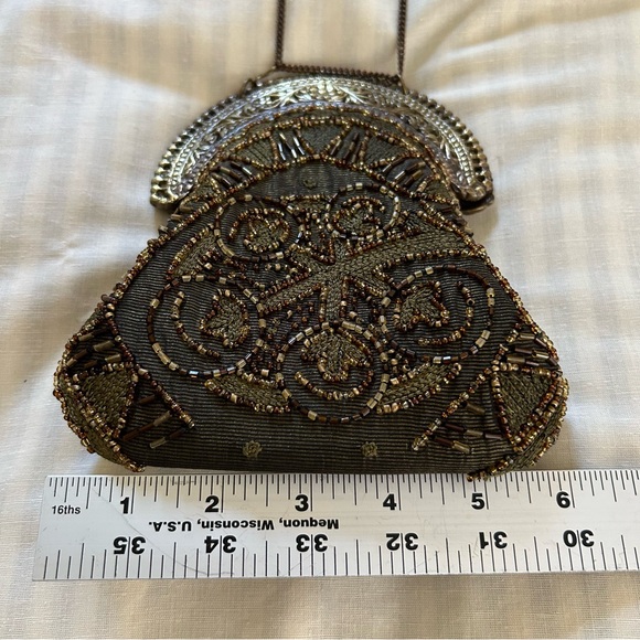 Vintage Style 100% silk women’s beaded purse Bohemian Boho Chic Victorian style - Picture 11 of 11